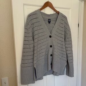 Gap Women’s Large Gray Knit Cardigan
